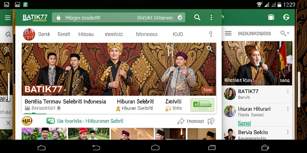 Antarmuka aplikasi BATIK77 yang menarik dan informatif.
