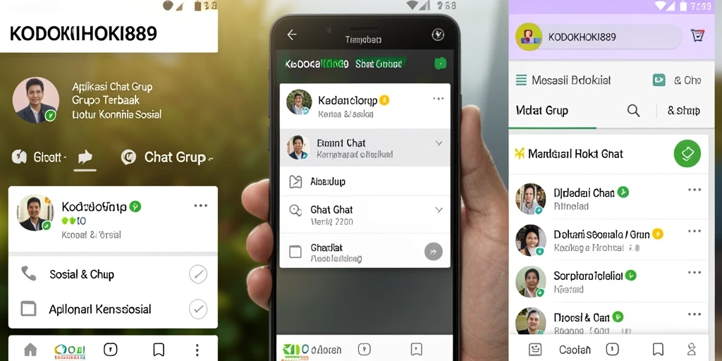 Tampilan antarmuka aplikasi Chat Grup KODOKHOKI889 yang modern dan menarik.